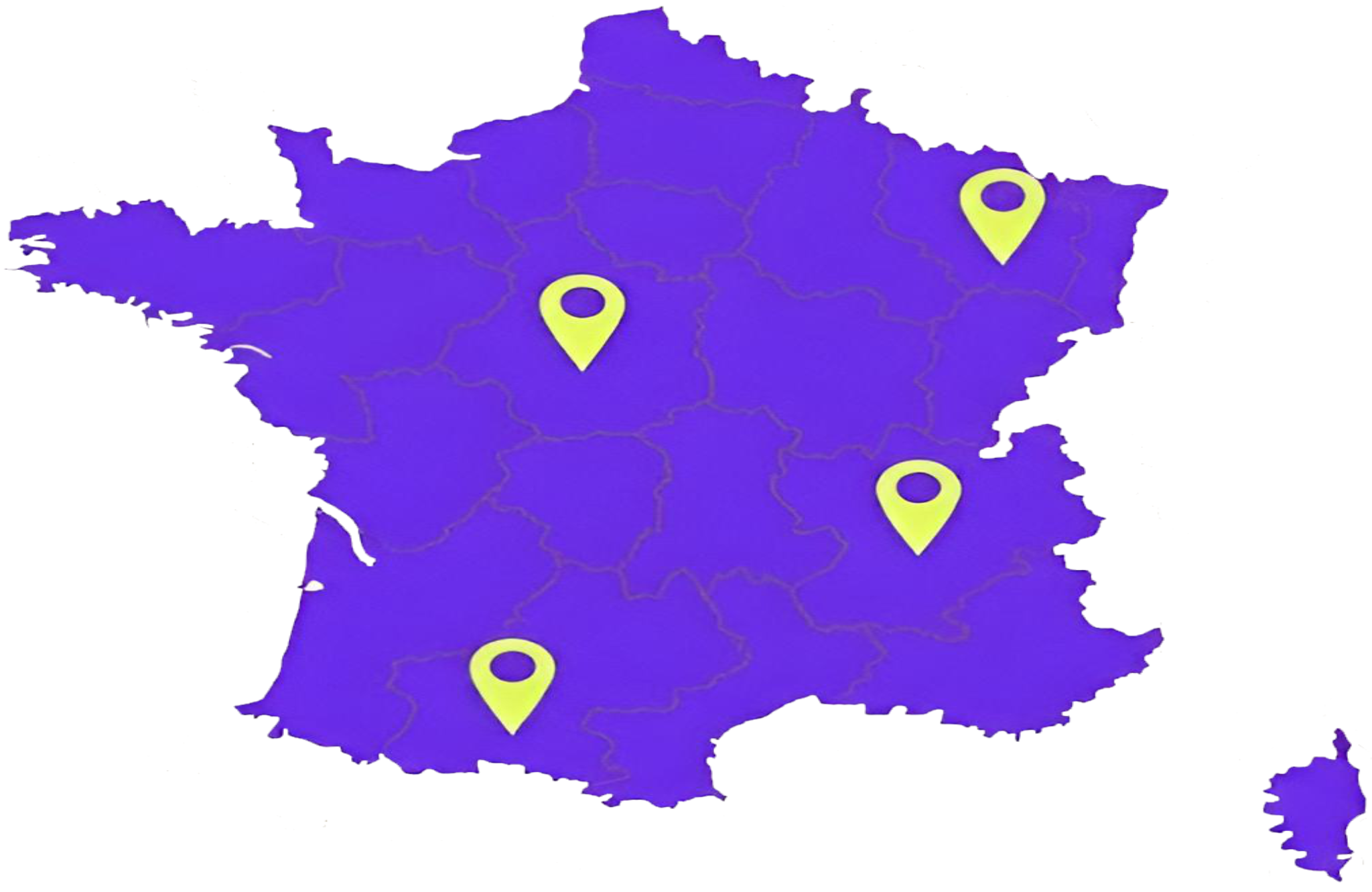 Carte des interventions Lexom en France